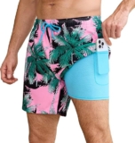 בגד ים גבר עם מכנס כפול כיסים